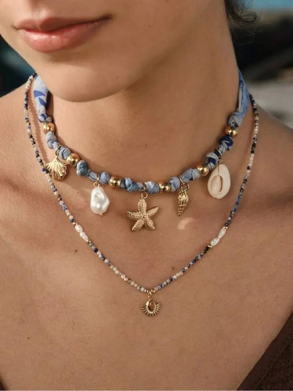 Sunstone Beaded Necklace S1416